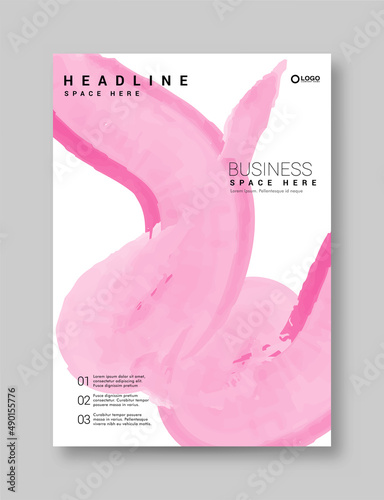 Abstract watercolor brochure template for your business