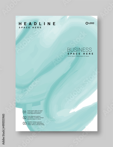 Abstract watercolor brochure template for your business