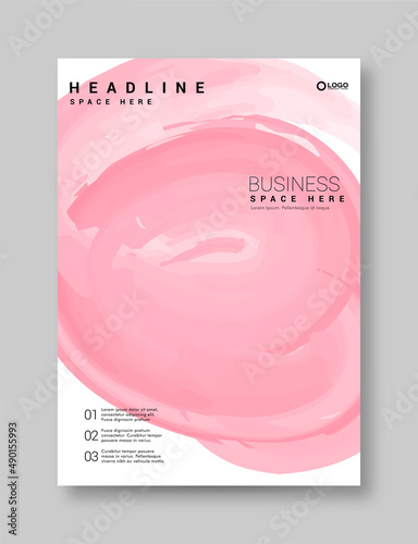 Abstract watercolor brochure template for your business