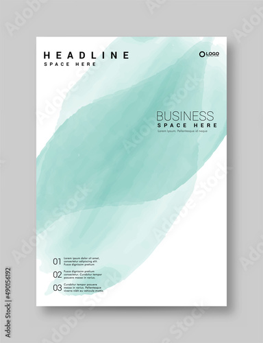 Abstract watercolor brochure template for your business