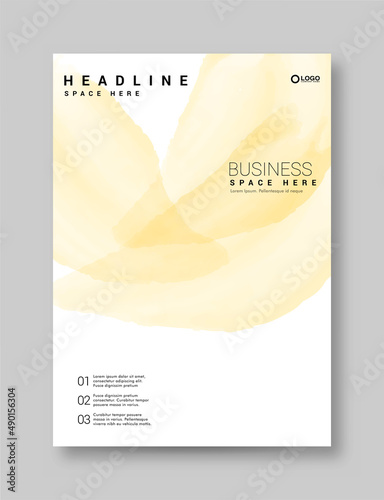 Abstract watercolor brochure template for your business