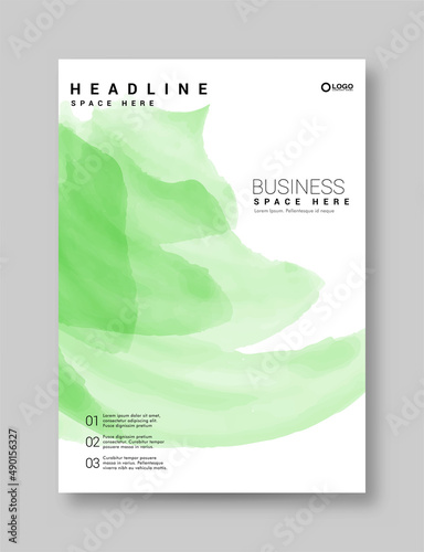 Abstract watercolor brochure template for your business