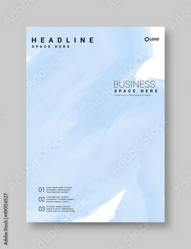 Abstract watercolor brochure template for your business