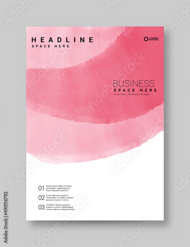 Abstract watercolor brochure template for your business