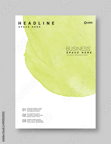 Abstract watercolor brochure template for your business