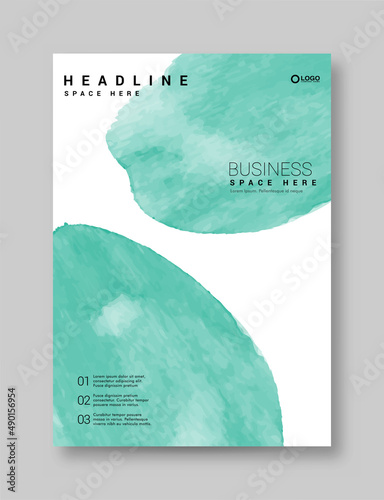 Abstract watercolor brochure template for your business