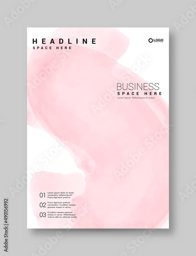 Abstract watercolor brochure template for your business