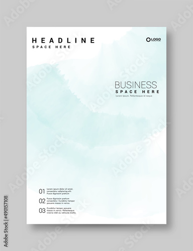 Abstract watercolor brochure template for your business