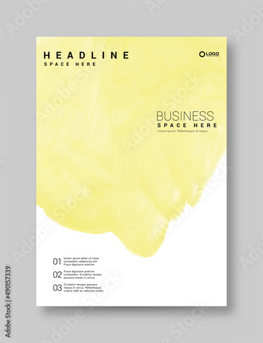 Abstract watercolor brochure template for your business