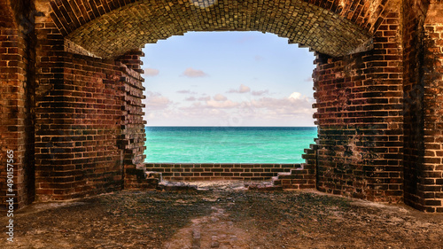 Closeup of the Dry Tortugas building