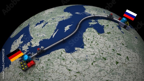 Gas Pipeline Nord Stream 2 wird von Russland nach Deutschland gebaut  photo