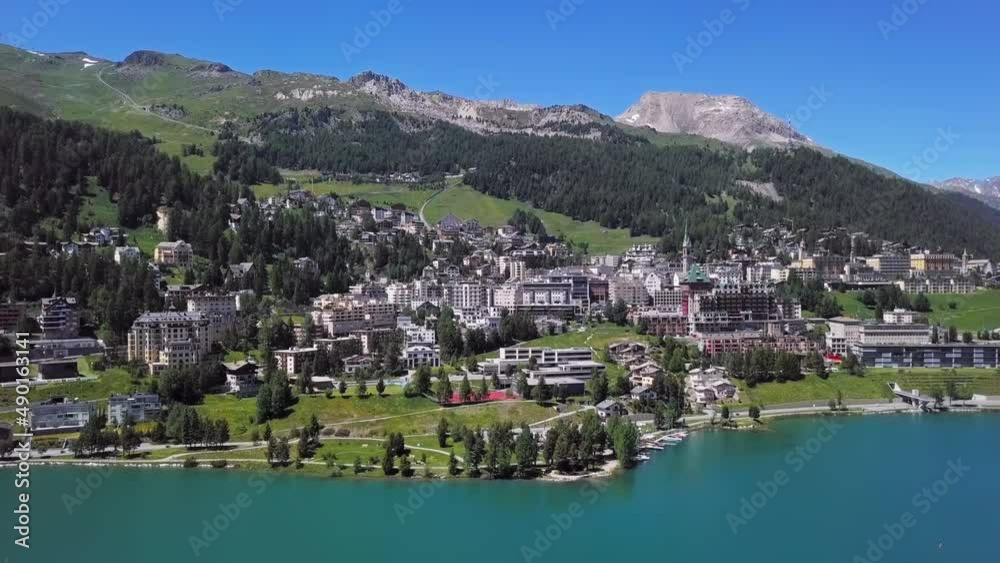Aerial view of St. Moritz, Switzerland Aerial view of St. Moritz, Switzerland