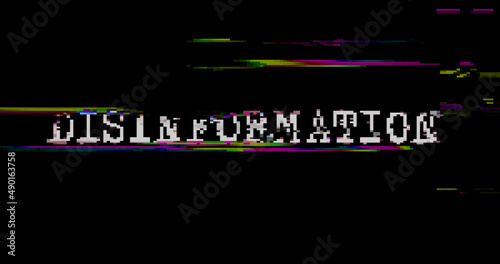 Propaganda and disinformation modern glitch concept 3d illustration