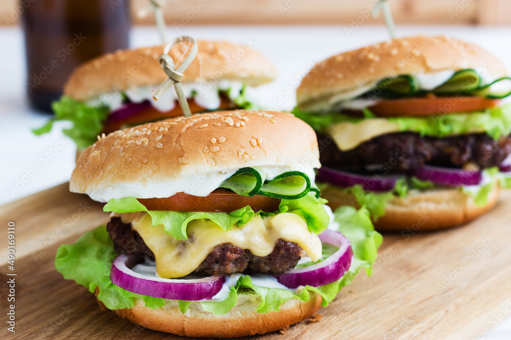 Tasty burgers beef domestic. Tasty burgers beef domestic.