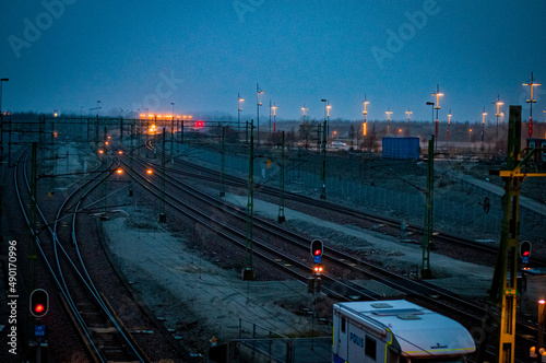 Outlook over police border controle station in Hyllie train station, Malmo, Sweden photo