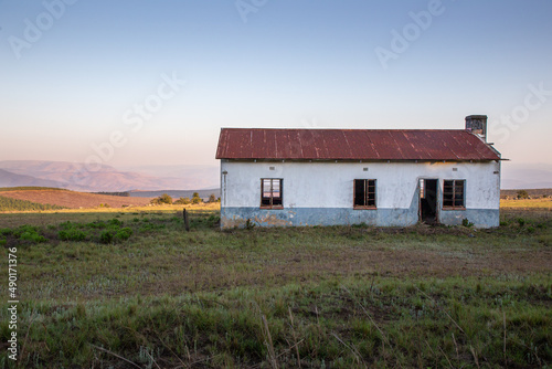 Abandoned farmhouse near Kaapschehoop in Mpumalanga province of South Africa. photo
