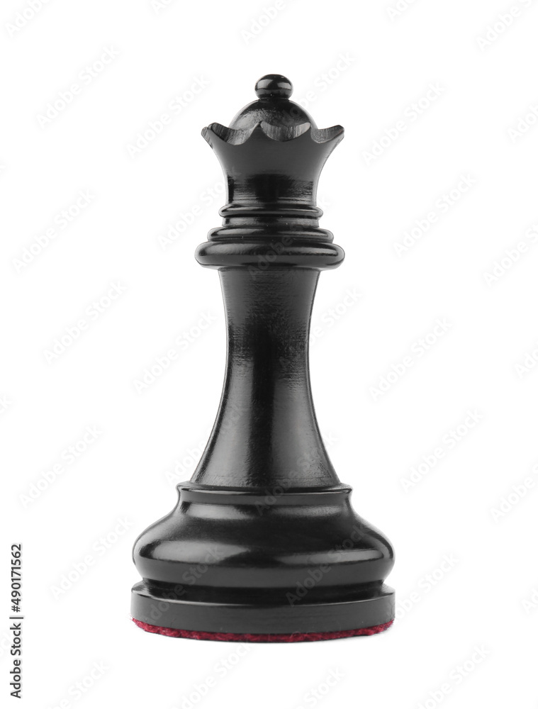 Black queen isolated on white. Chess piece Black queen isolated on white. Chess piece