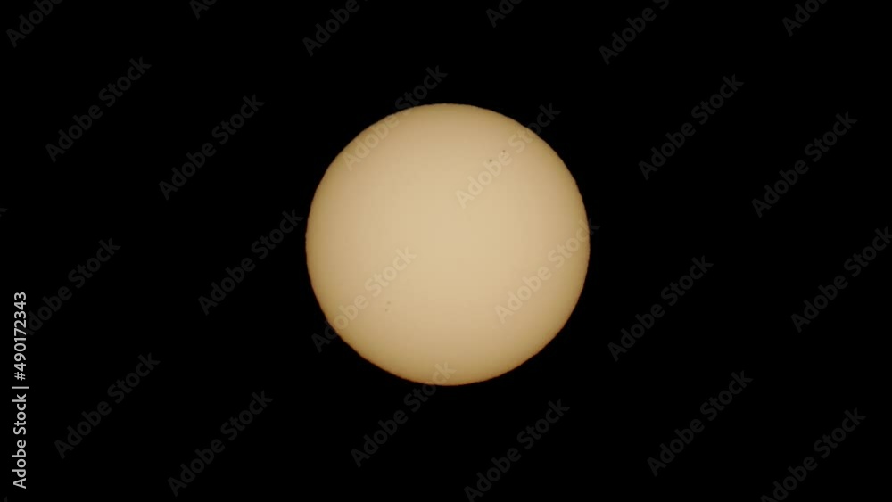 Tokyo, Japan - March 2, 2022: Sunspots on the surface of morning sun recorded at 7AM on March 2, 2022, JST.
Tokyo, Japan - March 2, 2022: Sunspots on the surface of morning sun recorded at 7AM on March 2, 2022, JST.