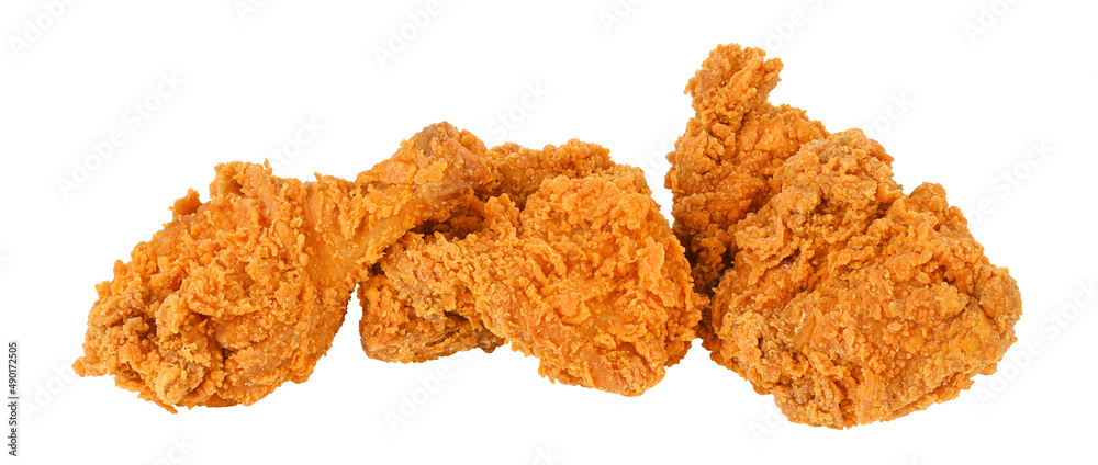 Fried chicken isolated on white background. Fried chicken isolated on white background.
