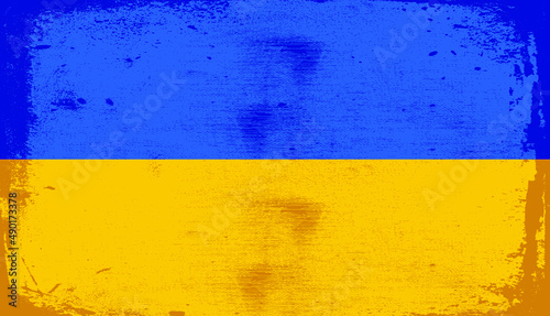 Ukrainian flag, Ukrain grunge flag. Vector Illustration 