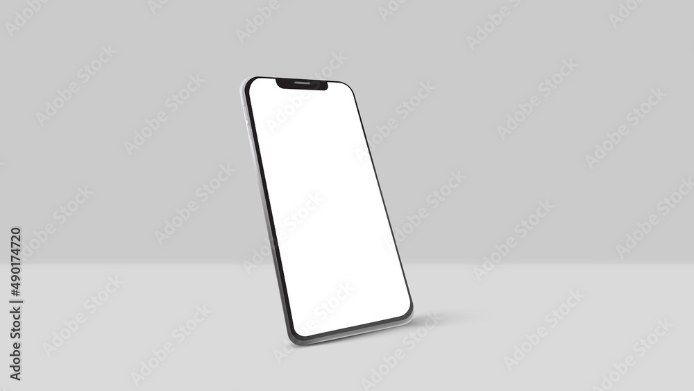 Vector smartphone with white screen for mockup Vector smartphone with white screen for mockup