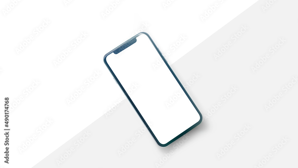 Vector device smartphone with white screen for mockup Vector device smartphone with white screen for mockup