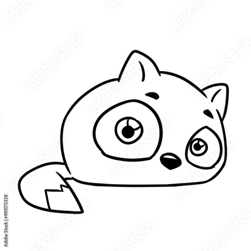 Little mini kitten animal character illustration cartoon coloring