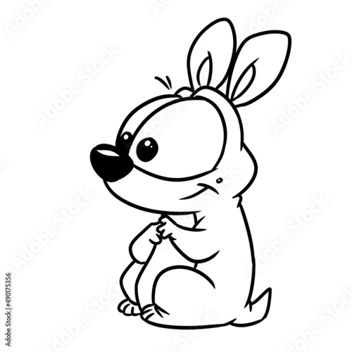 Dog animal funny character illustration cartoon coloring