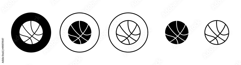 Basketball icons set. Basketball ball sign and symbol Basketball icons set. Basketball ball sign and symbol