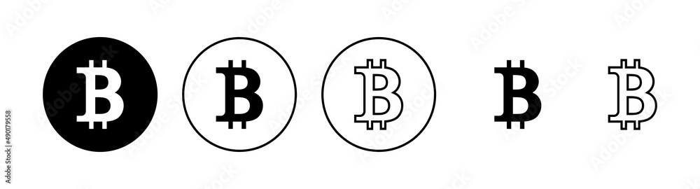 Bitcoin icons set. bitcoin sign and symbol. payment symbol. cryptocurrency logo Bitcoin icons set. bitcoin sign and symbol. payment symbol. cryptocurrency logo