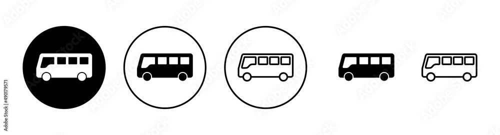 Bus icons set. bus sign and symbol Bus icons set. bus sign and symbol