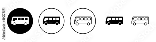 Bus icons set. bus sign and symbol