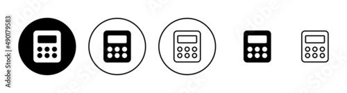 Tableau sur toile Calculator icons set. Accounting calculator sign and symbol.