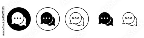 Chat icons set. speech bubble sign and symbol. comment icon. message
