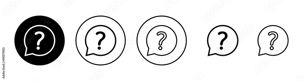Question icons set. question mark sign and symbol Question icons set. question mark sign and symbol