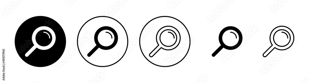 Search icons set. search magnifying glass sign and symbol Search icons set. search magnifying glass sign and symbol
