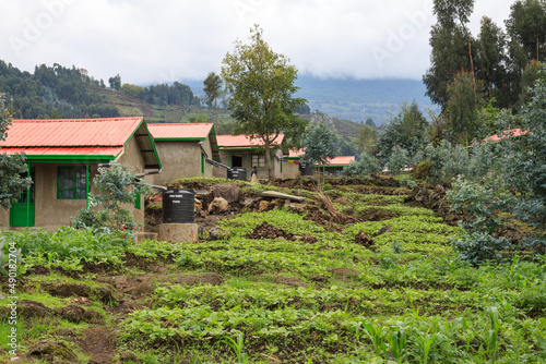 Model resettlemenet village in Rwanda, Africa photo