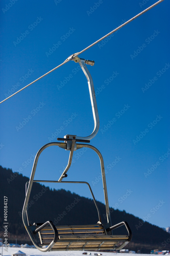 Ski lift in a resort, Urumqi, Xinjiang, China Ski lift in a resort, Urumqi, Xinjiang, China