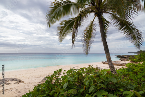 White sands of Plage de Peng on Lifou Island in New Caledonia. photo