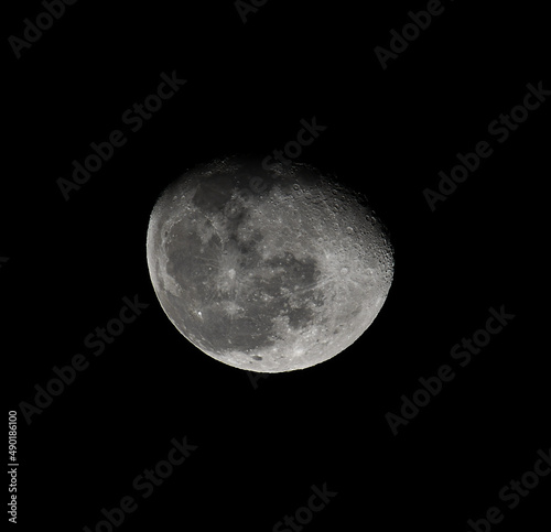 Closuep shot of the moon on a dark night sky photo