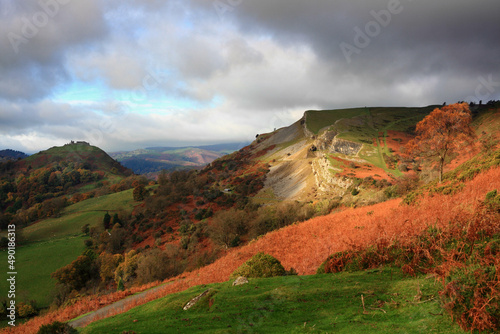 Castell Dinas Bran, Llangollen, Wales in the early morning light photo