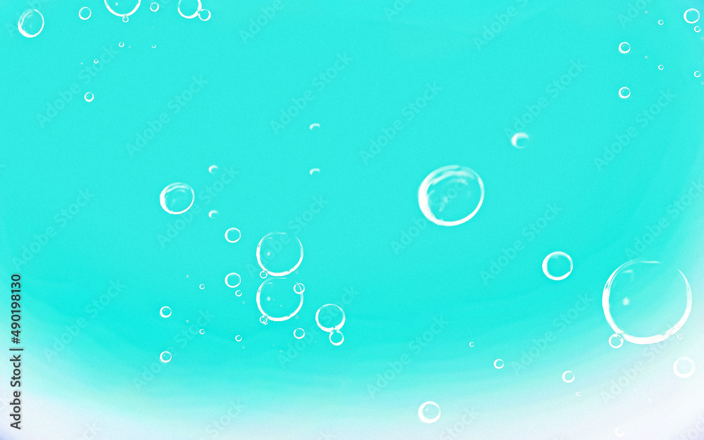 Blue-green water with bubbles, gradient and grainy effect. Blue-green water with bubbles, gradient and grainy effect.