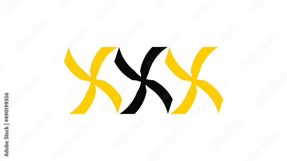 triple x black and yellow lettering logo