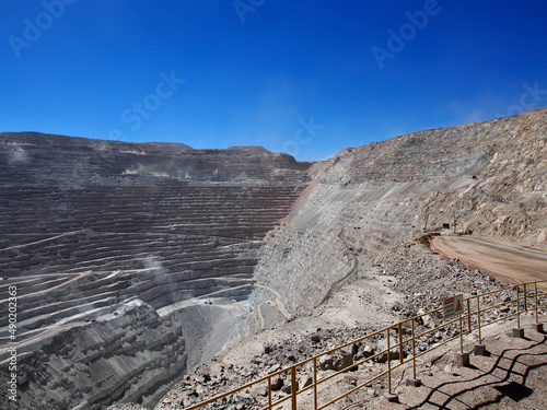 Landscape view of the Chuquicamata mine. Calama, Chile - 01.04.2019 photo
