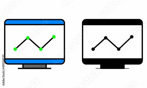 Illustration Vector Graphic of Trading Monitor Icon