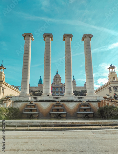 Four Columns are four Ionic columns originally created by Josep Puig i Cadafalch in Barcelona, Spain photo