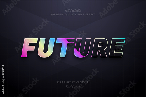 Future Gradient Editable Text Effect Font Style