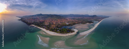 Beautiful view of River two beach in Sierra Leone on a sunny day