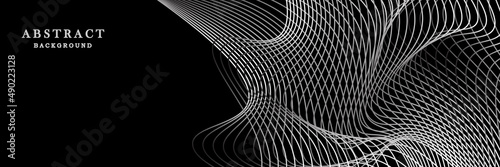 Black and silver banner background