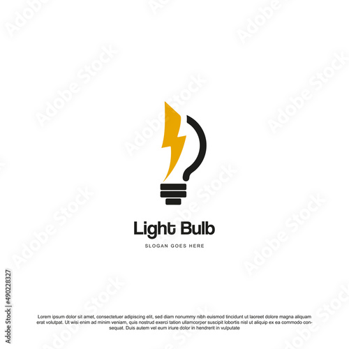 Light Bulb logo designs symbol, Light bulb logo template